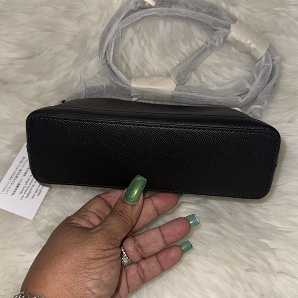 Kate Spade New York Tinsel Small Dome Crossbody in Black Glitter, Black - Picture 11 of 14